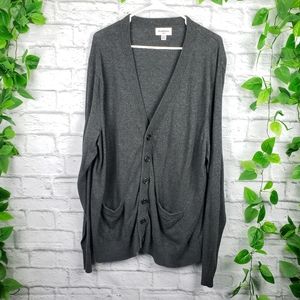 Mens XXL Goodfellow Gray Button Up Cardigan